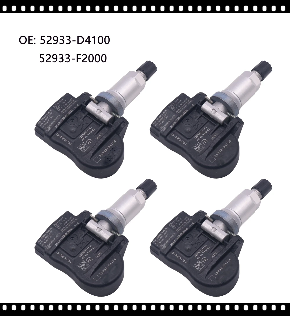 Для 2016 2021 Kia NIRO TPMS сенсор 52933 D4100 F2000 433 МГц датчик давления воздуха в шинах|Системы