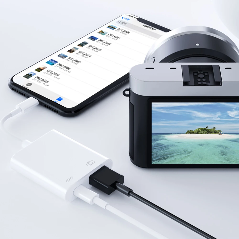 USB OTG Adapter For iPhone iPad iOS13 Lightning to USB 3.0 Adapter U-Disk Mouse Keyboard Converter Lightning to Camera Adapter