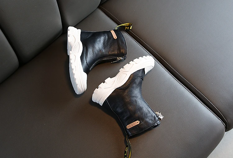 26 a 37 Sapatos Infantis Primavera Novos Meninos Meninas Couro Genuíno Martin Botas Anti-chute Macio Inferior Wearable Tamanho 2020 7 couro genuíno martin botas anti-chute macio inferior