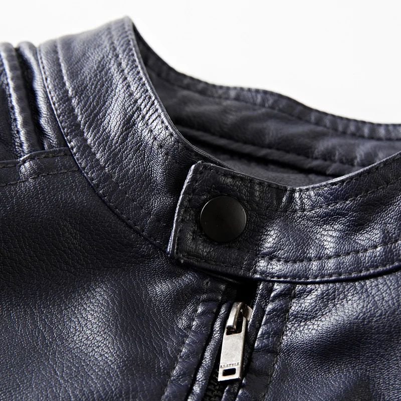 Корейский Стиль Тренд Осень и зима новые продукты Slim Fit плюс бархат мужчины случайные кожаные пальто Seiko Дизайн Мода Теплый Sportsm