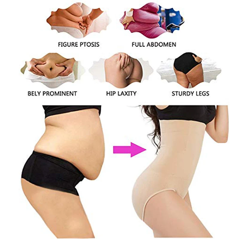 Женские Бесшовные Утягивающие трусики с высокой талией утягивающие трусы