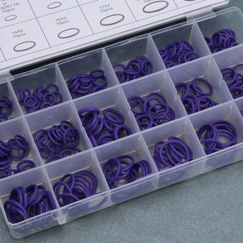 270 Pcs/Set Rubber O Ring Metric Nitrile Washer Car Air Conditioning Seal Pumps Gasket Assortment Kits JAN88