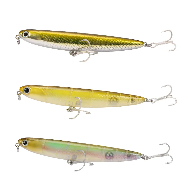 

Trulinoya Lure Pencil 110mm13 Grams Long Shot Water Surface of Hard Bait Lure Topmouth Culter Yellowcheck Carp Bait Light Sea