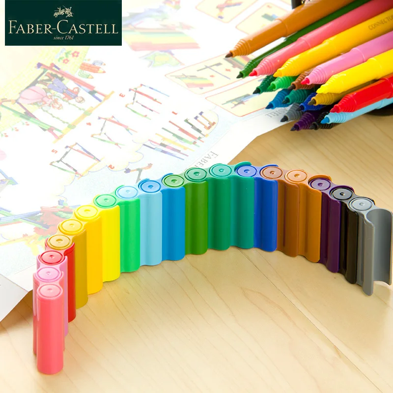 Faber Castell 30/60/80 цветов написание блок фломастеры Детские акварель кисти граффити Рисование Раскрашивание 155077 155071 155068