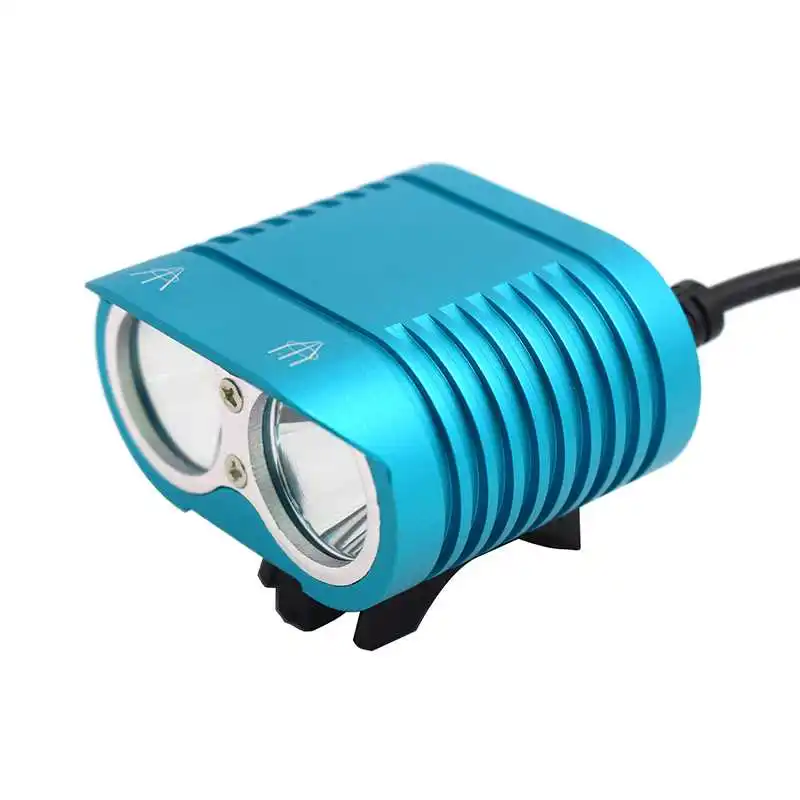 blue Wasafire Горячая 4000лм Водонепроницаемый 4 режима 2x CREE XM-L2 светодиодный велосипедный светильник с аккумулятором 8800 мАч - Цвет: blue