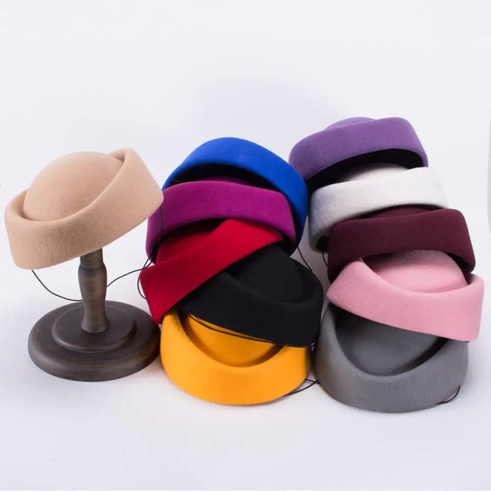 Женская шляпка Таблетка из фетра|millinery hat|pillbox hathats for |