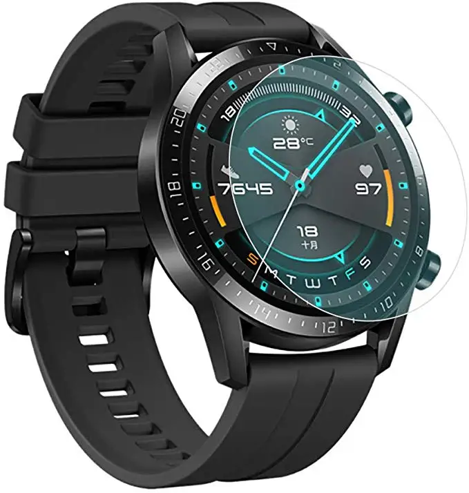 2 шт./лот закаленное стекло для huawei Watch GT 2(46 мм) Защита экрана Взрывозащищенная защитная пленка