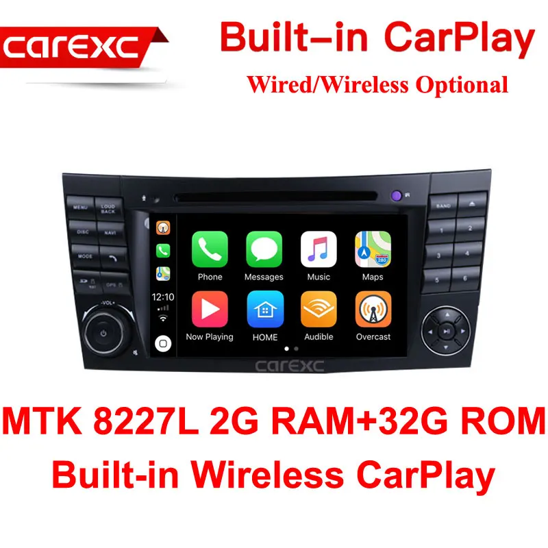 Android 9,0 радио Поддержка беспроводной CarPlay автомобильный dvd-плеер для Mercedes Benz E-Class W211 E200 E220 E240 E270 E280 2002-2008 W219 - Цвет: MTK 32G ROM