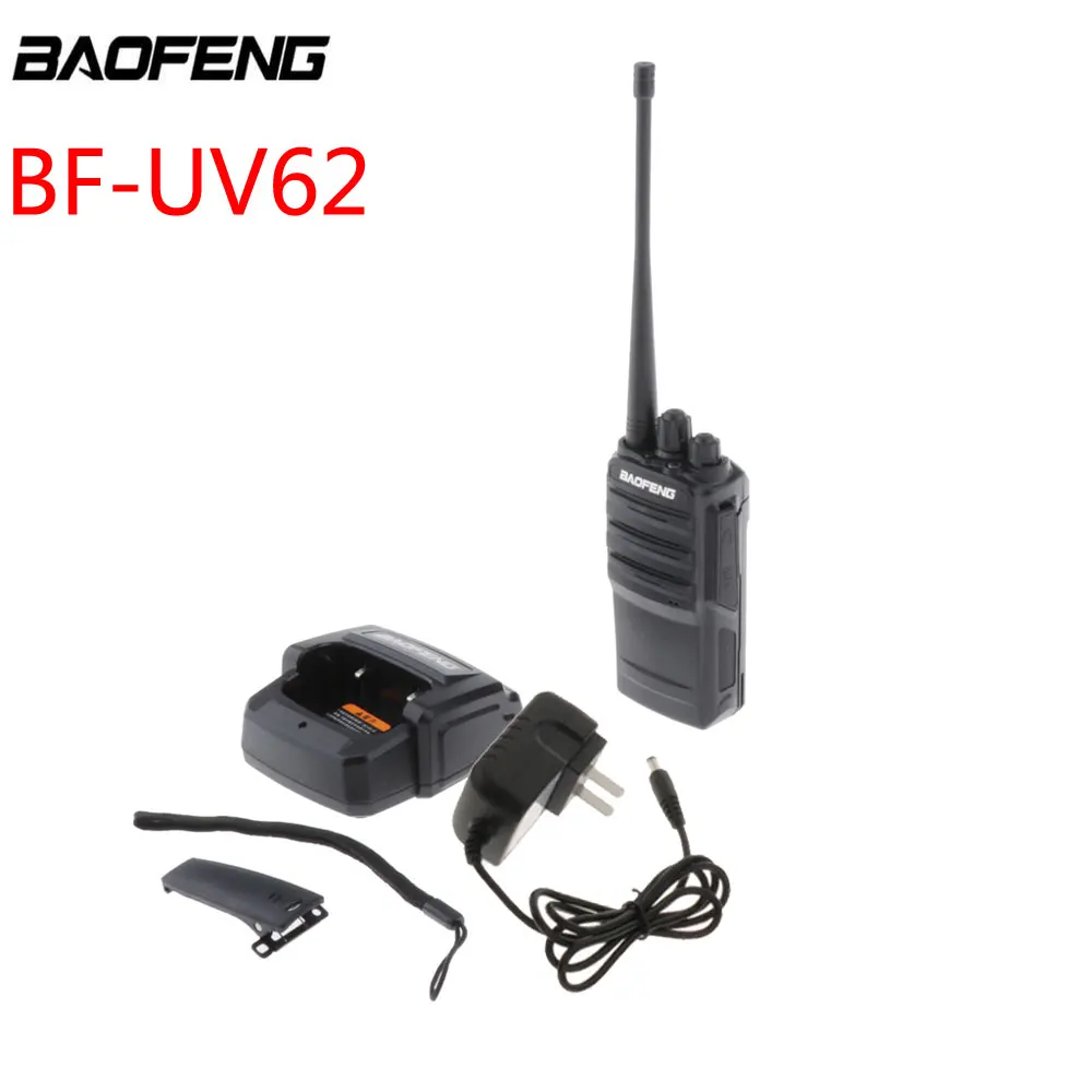 2 шт. 5 Вт VHF UHF портативный UV 62 Ham Радио Baofeng BF-UV62 Walkie Talkie профессиональная CB радиостанция Baofeng BF-UV62 приемопередатчик