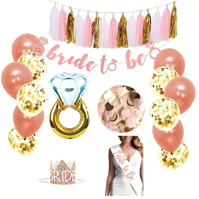 Hen Party Bridal Shower Decoration Team Bride Badge Bachelor To Be Balloon Wedding Photo Props | Дом и сад