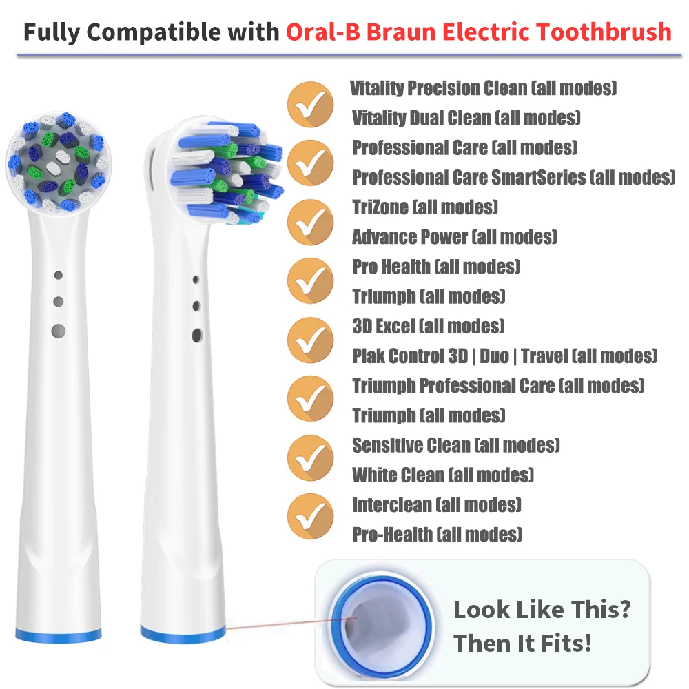 Dinkarville Maak een bed Indica 4pcs Cross Replacement Toothbrush Heads For Oral B Electric Toothbrush  Refill For Oral-b 7000/pro 1000/9600/ 500/3000/8000 - Toothbrushes Head -  AliExpress