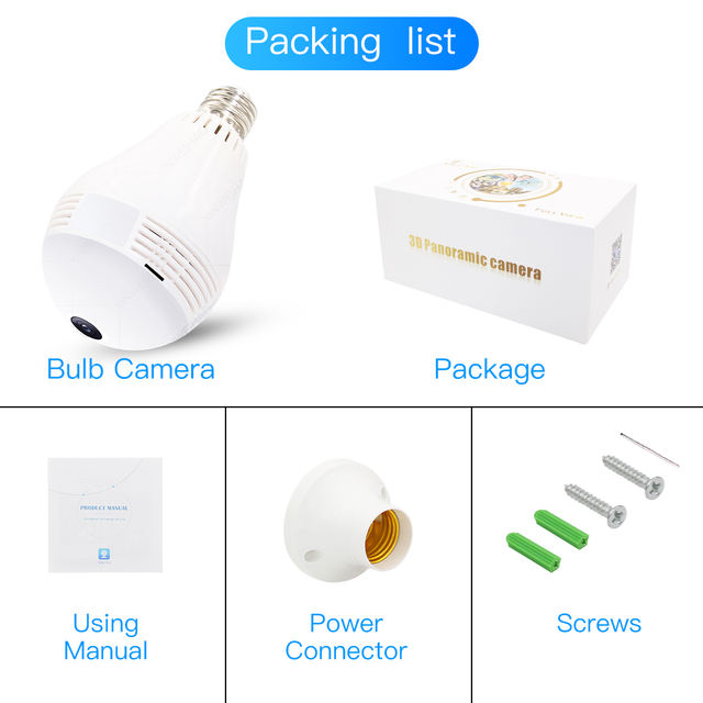 WiFi Security Camera Light Bulb