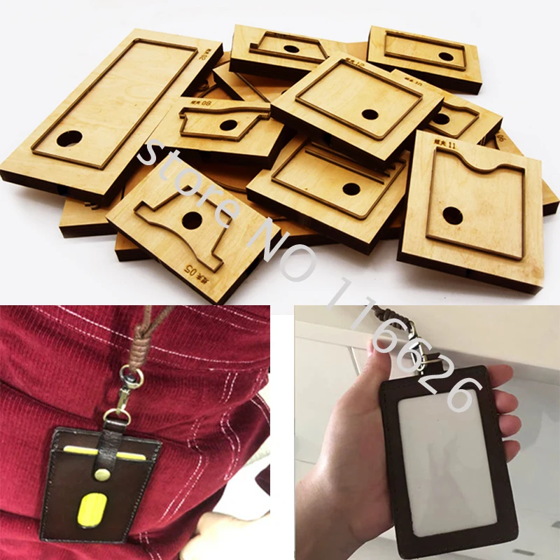 

DIY leather craft card badge holder die cutting knife mould hand machine punch tool pattern