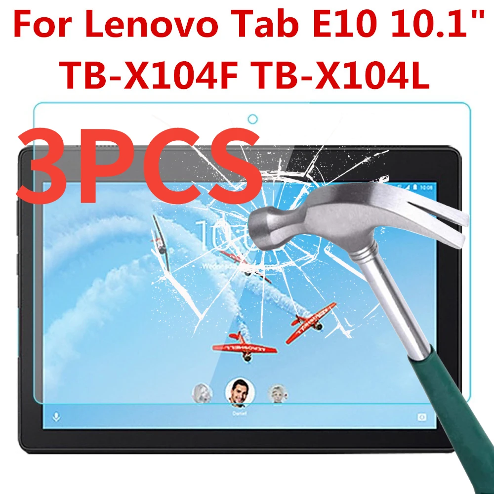 

3 шт. 9H закаленное стекло для защиты экрана для Lenovo Tab E10 TB-X104F X104L 10,1 дюймов без пузырьков от царапин защитная пленка