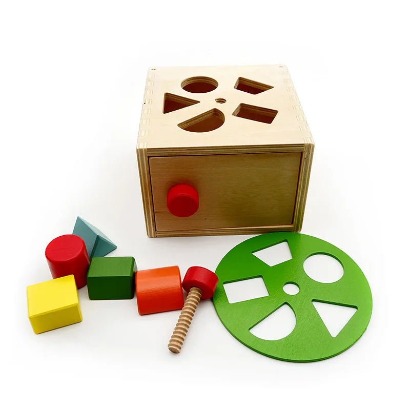 E-HONER Montessori Infantile Contenitore per Oggetti di permanenza in Legno con Tray Ball Educational Toys E-HONER Montessori Infantile Contenitore per Oggetti di permanenza in Legno con Tray Ball Educational Toys