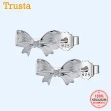 Trusta женские 925 пробы серебряные ювелирные изделия модные милые маленькие серьги-гвоздики с бабочкой подарок для школьниц Подростковая леди DS14