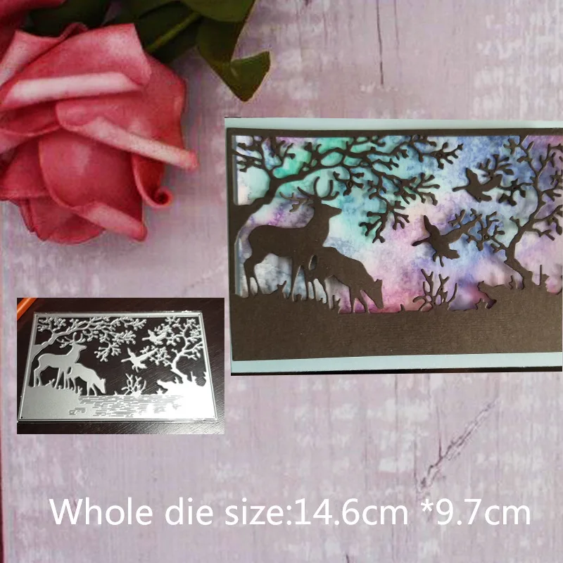 

2019 new Christmas deer forest metal Cutting Dies Stencils for DIY Scrapbooking stamping Die Cuts Paper Cards craft dies