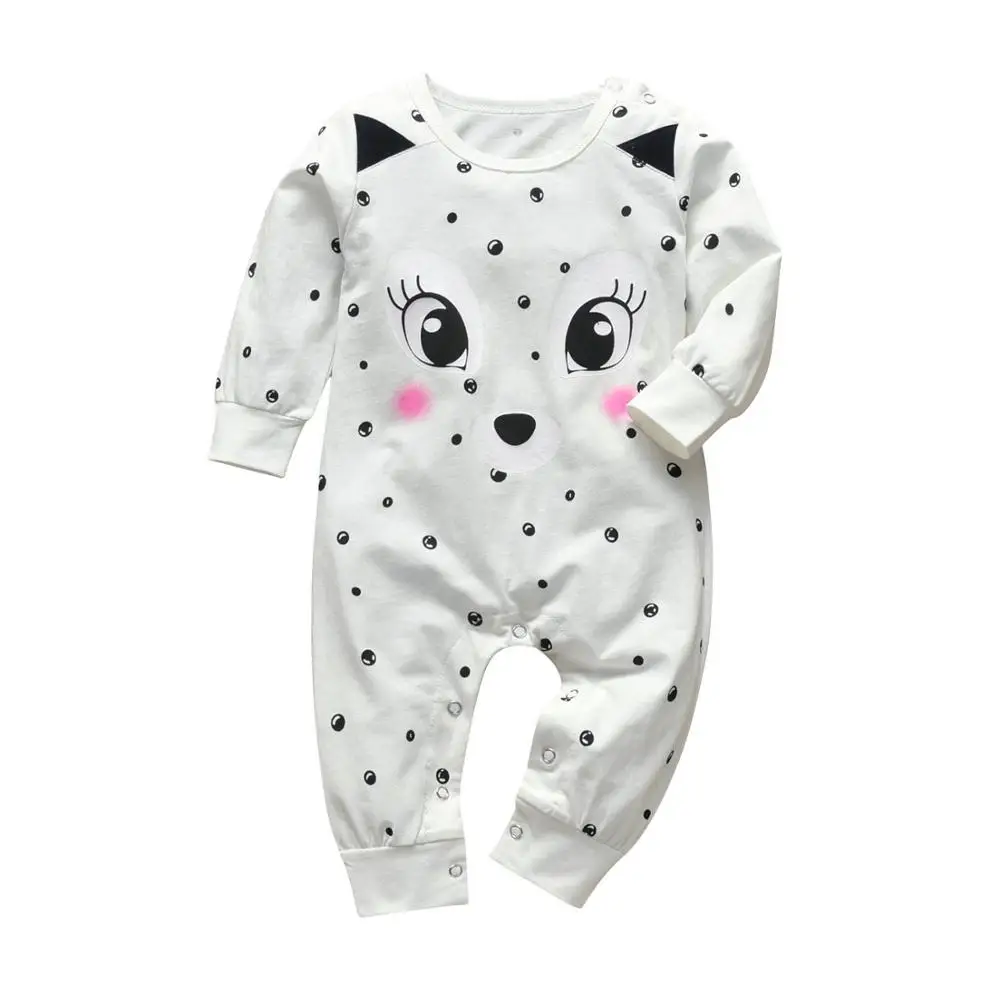 Newborn Baby Boys Girls Romper Cartoon Print Cotton Long Sleeve Jumpsuit Infant Clothing Pajamas Toddler Baby Clothes Outfits best Baby Bodysuits Baby Rompers