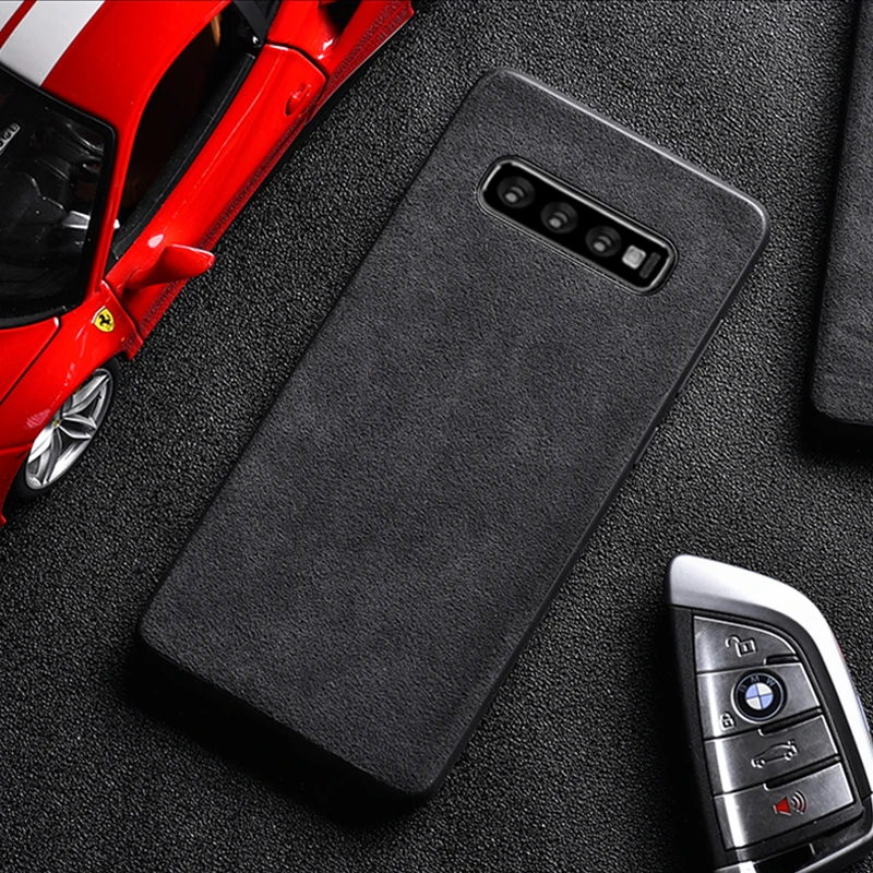 Роскошный замшевый Меховой чехол для samsung Galaxy S7 Edge S8 S9 S10 Plus Note 8 9 10 силиконовый чехол для телефона Kilifi Fundas Coque