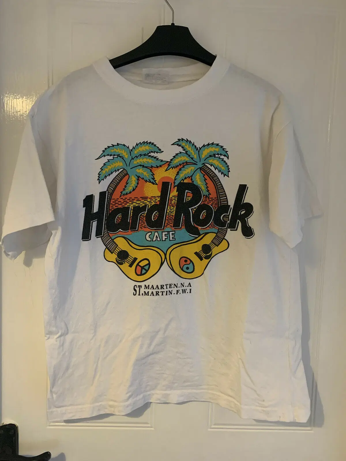 Maglietta Vintage Hard Rock Cafe Top St Marten Taglia Media