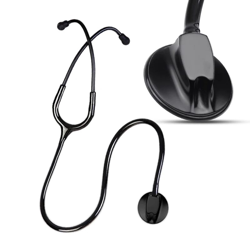 Classic Black Professional Estetoscopio Heart Cardiology Doctor Cute Stethoscope for Nurse Student Medical Equipment Device Tool Dual Head Stethoscope Medical Stethoscope