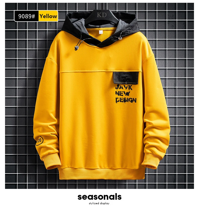 Waliicorners White Oversized Hoodie Fashion Sweatshirts Streetwear Sweatshirt Long Sleeve Colorblock Hooded Tops 11 Hde1bc4f4cd9c472b8e8d3b6f78a60cade