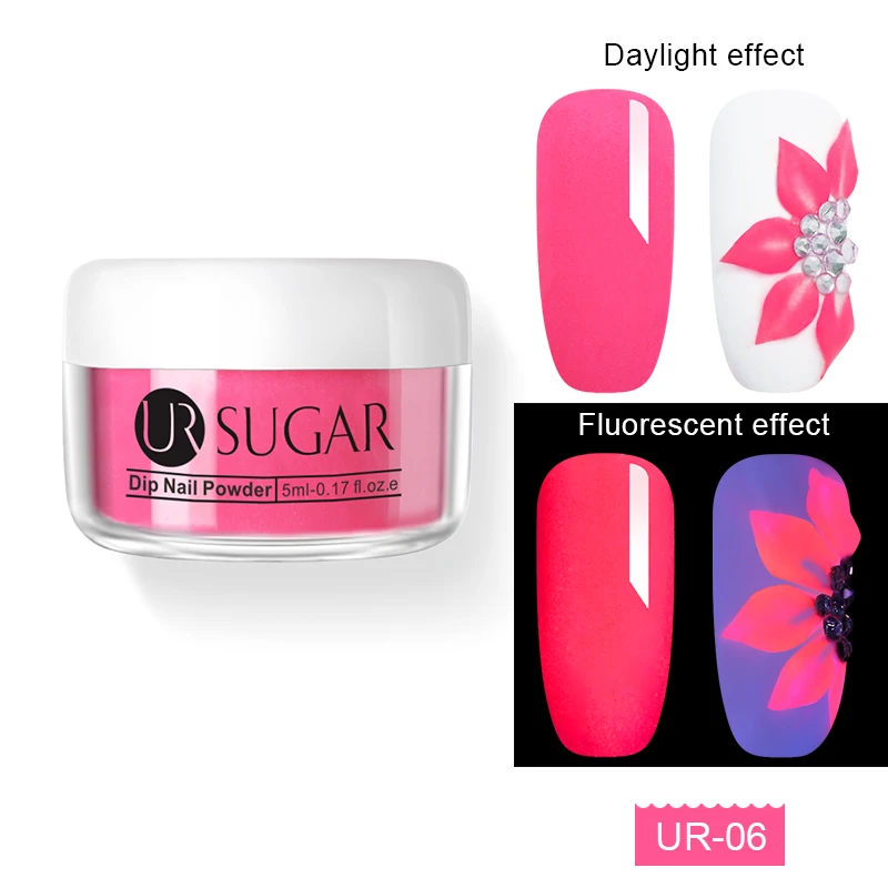 3 IN 1 Powder 6 Ur Sugar 5 мл ФЛУОРЕСЦЕНТНОЕ погружение ногтей Порошковая голографическая блестящая неоновая Dip пигментная Пыль для украшения ногтей натуральный сухой без - Цвет: 3 IN 1 Powder 6