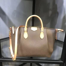 Кожаная Дамская большая сумка с принтом в европейском и американском стиле из воловьей кожи, 20 цветов, женская сумка через плечо Ha