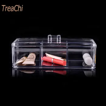 

Transparent Cotton Case Compartments Desktop Plastic Cotton Swabs Lipstick Cotton Finishing Jewelry Box Makeup Organizer