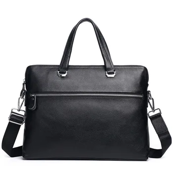 

Briefcase Men's Business Handbag Head Leather Single Shoulder Messenger Bag Horizontal Computer Bag