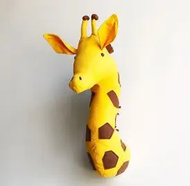 Детское 3D настенное декоративное крепление Kawaii, набивной Слон/Жираф/зебра, настенные подвесные игрушки, декор для детской комнаты, рождественский подарок - Цвет: giraffe
