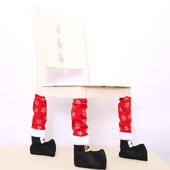 

4Pcs/Lot Funny Table Leg Chair Foot Covers Table Decor New Year Decor Christmas Decorations For Home Natal Navidad