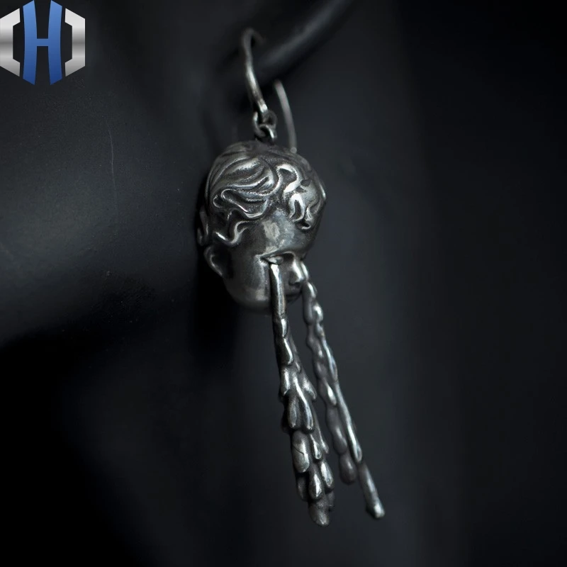 

Original Design The Weeping Angels Crying Angel Earrings Cute Kid Earrings Wild Earrings 925 Silver Earrings