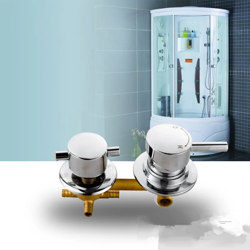 

MTTUZK 2/3/4/5 Ways Water Outlet Screw Thread Center Distance 10cm Mixing Valve Brass Bathroom Shower Mixer Faucet Tap Cabin