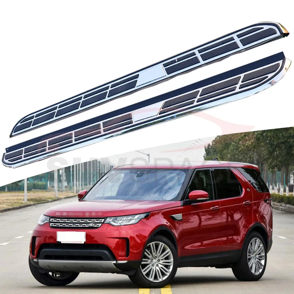 Боковой Шаг подходит для Land Rover Discovery- Беговая плата nerf bar 2 шт. Левая Правая алюминиевая боковая ступенчатая боковая педаль