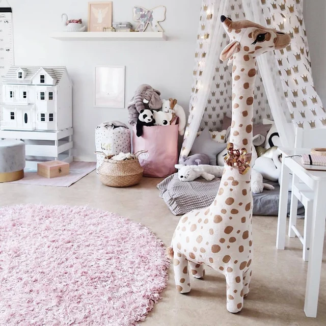 67cm Big Size Simulation Giraffe Plush Toys Soft Stuffed Animal Giraffe Sleeping Doll Toy For Boys Girls Birthday Gift Kids Toy 4