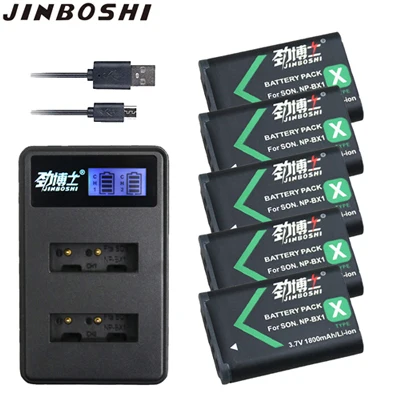 5X B and Charger NPBX1 NP BX1 акумуляторная батарея NP-BX1 NPBX1 Батарея пакеты для sony комплектующие фотоаппарата sony DSC RX1 RX100 AS100V M3 M2 HX300 HX400 HX50 HX60 GWP88 AS15 WX350 - Цвет: 5X B and Charger