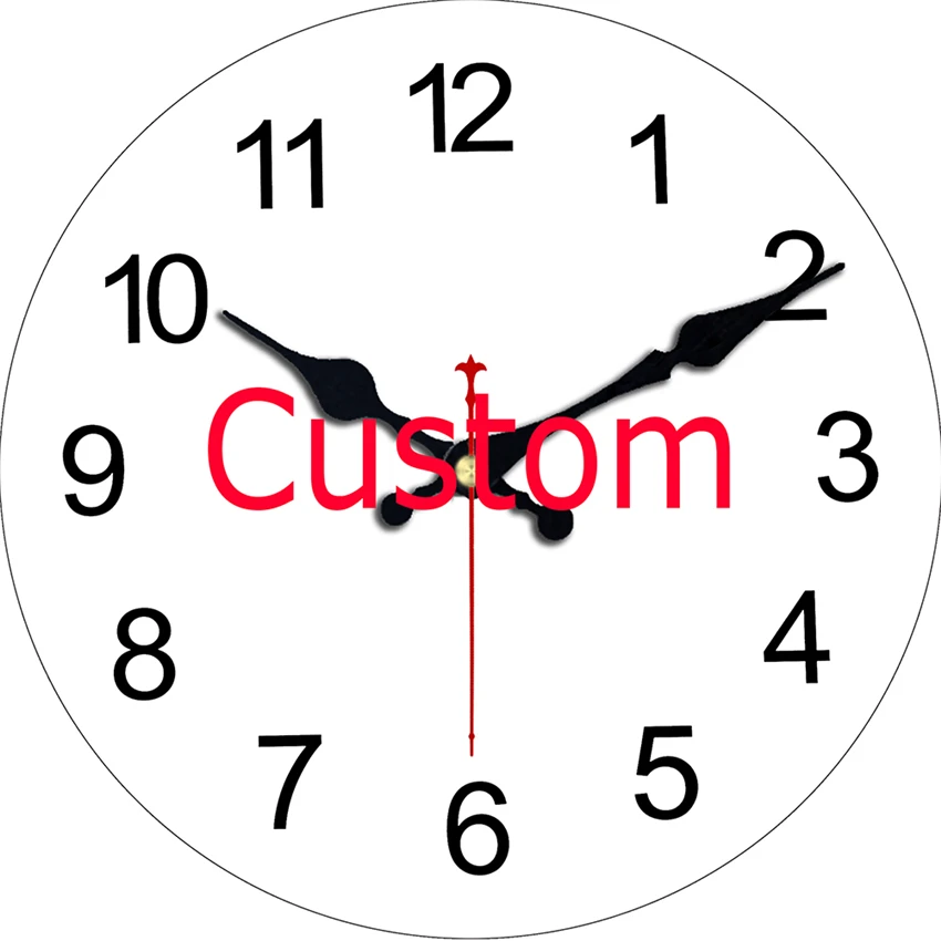 Fashion Sublimation Blank 30cm MDF Wood Clock Wall Photo Frame Holder  Living Room Home Decoration for Custom Logo Gift