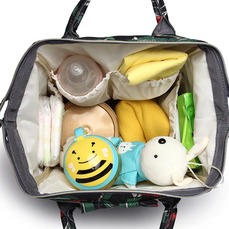 Lequeen Large Capacity Diaper Bag Multi-functional Leaves Print Mommy Travel Backpack Waterproof Bag Diaper Stroller Baby Bags Lequeen Large Capacity Diaper Bag Multi-functional Leaves Print Mommy Travel Backpack Waterproof Bag Diaper Stroller Baby Bags