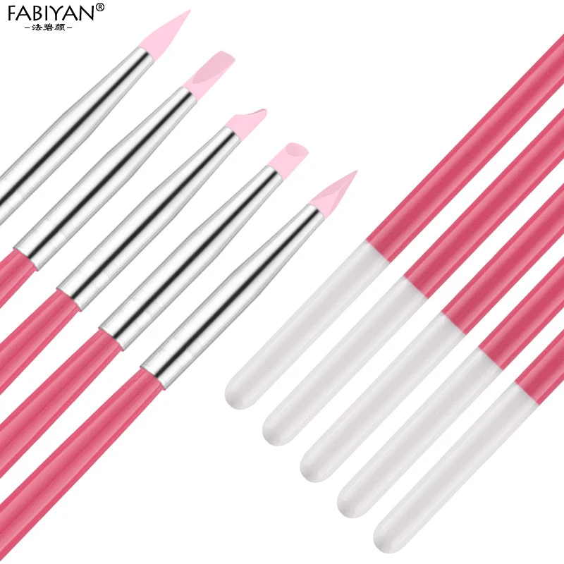 5 шт./компл. силиконовая кисть для дизайна ногтей резьба по дереву|nail art brushes tool|nail