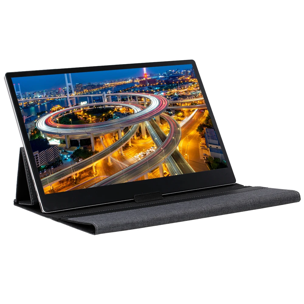 Портативный монитор 15,6 ''светодиодный 4K ips экран расширения для переключателя/PS4/ПК/ноутбука(с сенсорным экраном/батареей США штекер