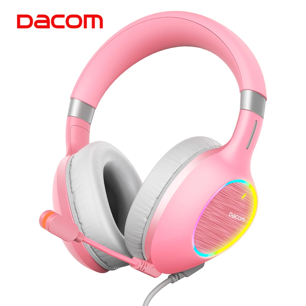 DACOM GH06 USB Gaming Headphone Stereo Headphone Flexible Adjustable With Microphone for Laptop/PC/Mobile