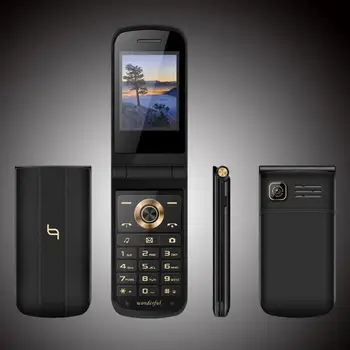 

Extra Slim Light Flip Elder People Cellphone Large Keyboard SOS Call Fast Quick Dial Simply Easy Working FM Sound recorder