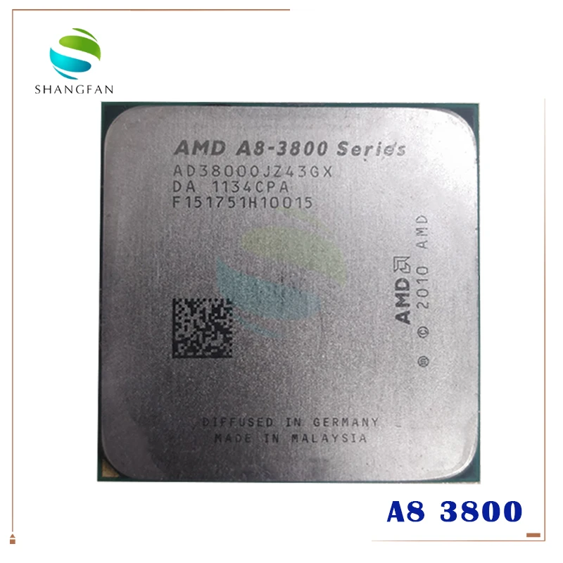 Процессор AMD A8 3800 A8-3800 2 4 ГГц 65 Вт четырехъядерный AD3800OJZ43GX 3800K разъем FM1/ 905pin |