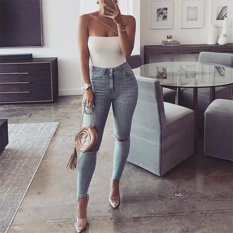 InstaHot сексуальный боди с открытыми плечами Тонкий облегающий открытая спина вечерние Клубные Спагетти ремень Slash шеи комбинезон женский летний Повседневный