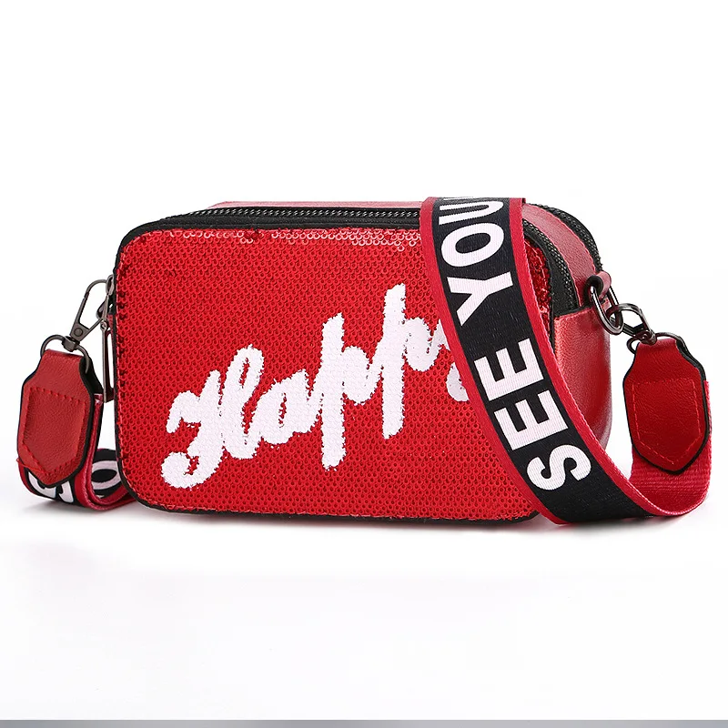 

Ougger Small Women Messenger Bags Shoulder Bags Fashion Style Red PU Flap Bag with Letter for Shopping