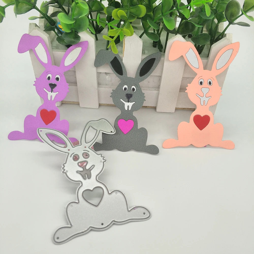 

Cute rabbit metal cutting dies, used for DIY scrapbooking, card making, photo album decoration, embossing crafts