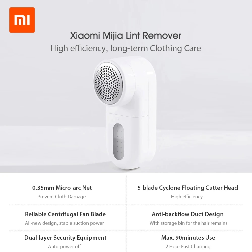 xiaomi mijia electric Lint Remover Portable Hair Ball Trimmer efficient cleaning fuzz removing machine for clothes