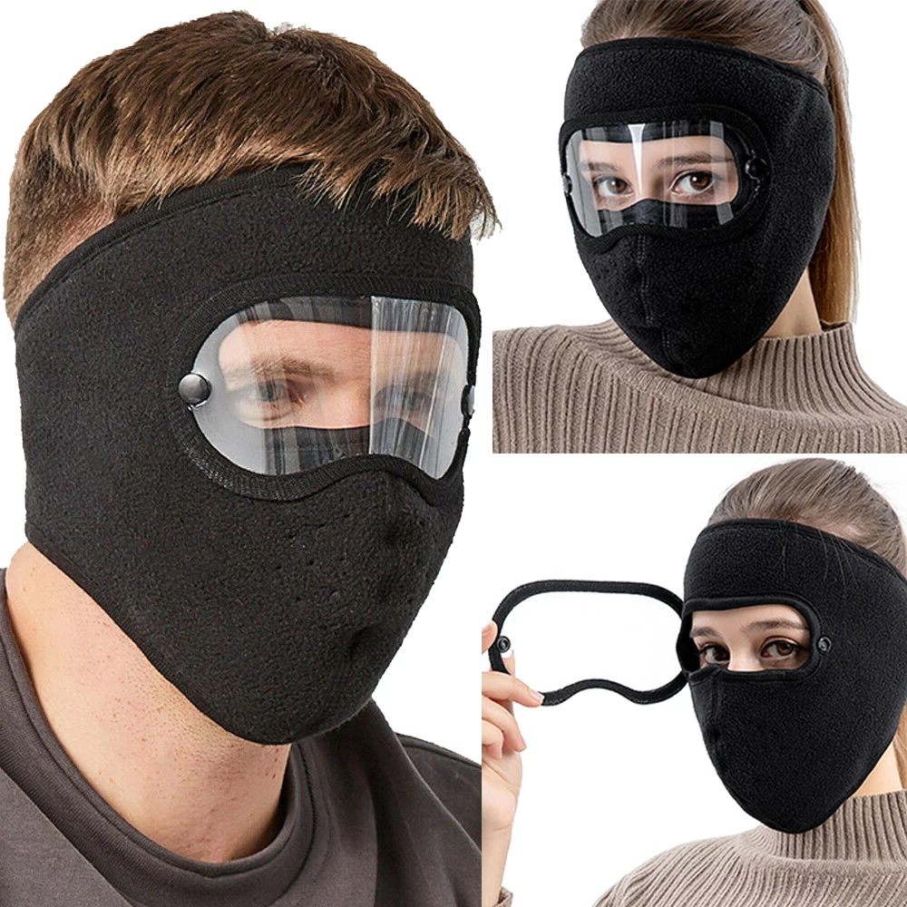 Winter Windproof Anti -dust Full Face Mask Cycling Ski Breathable Masks Eye Shield High Definition Fog Goggles Hood Cover |