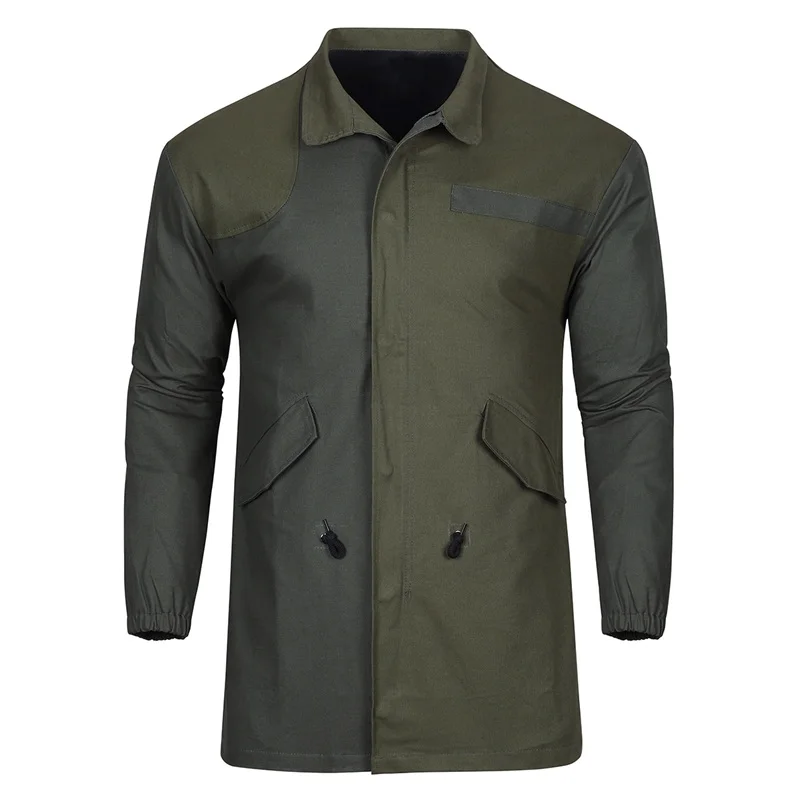 Мужской длинный Тренч YOUTHUP повседневный однотонный на молнии уличная одежда из